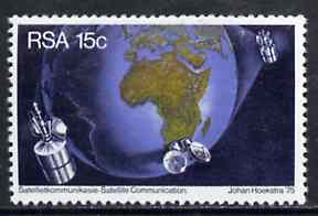 South Africa 1975 Satellite Communication unmounted mint, SG 392*, stamps on communications, stamps on globes