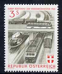 Austria 1961 European Transport Minister's Meeting unmounted mint, SG 1364, stamps on , stamps on  stamps on trucks    buses     railways