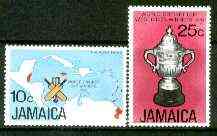 Jamaica 1976 West Indian Victory in World Cricket Cup set of 2 unmounted mint, SG 419-20, stamps on cricket