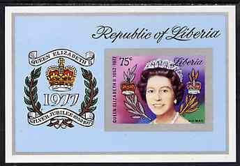 Liberia 1977 Silver-Jubilee imperf m/sheet unmounted mint, as SG MS 1323, stamps on , stamps on  stamps on royalty         silver jubilee