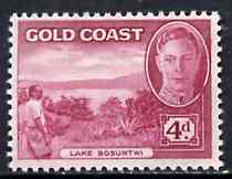 Gold Coast 1948 KG6 4d magenta (lake Bosumtwi) unmounted mint from def set, SG 141*, stamps on lakes, stamps on  kg6 , stamps on 