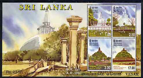 Sri Lanka 1997 Vesak Festival perf m/sheet unmounted mint, SG MS 1361, stamps on religion