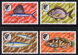 Ascension 1969 Fish - 2nd series unmounted mint set of 4 (SG 117-20), stamps on , stamps on  stamps on fish     marine-life