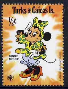 Turks & Caicos Islands 1979 Minnie Mouse in Summer Outfit Ûc from Walt Disney IYC set, SG 576 unmounted mint, stamps on fashion      