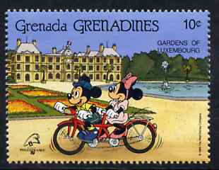 Grenada - Grenadines 1989 Mickey & Minnie on Tanden 10c from Walt Disney Philexfrance set unmounted mint, SG 1150, stamps on , stamps on  stamps on bicycles