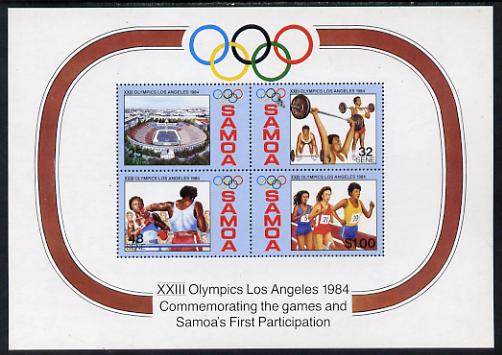 Samoa 1984 Los Angeles Olympic Games m/sheet unmounted mint, SG MS 682