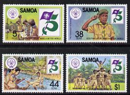 Samoa 1982 75th Anniversary of Scouting set of 4 unmounted mint, SG 620-23, stamps on , stamps on  stamps on scouts