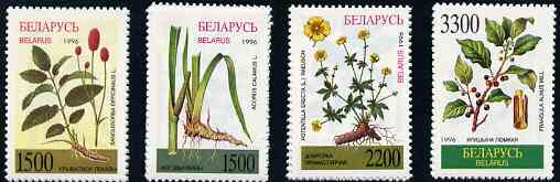 Belarus 1996 Medicinal Plants unmounted mint set of 4, SG 192-95*, stamps on flowers     medical, stamps on medicinal plants