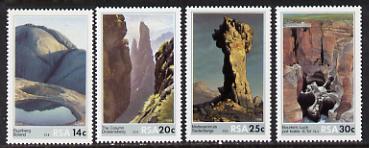 South Africa 1986 Rock Formations set of 4 unmounted mint, SG 608-11, stamps on , stamps on  stamps on geology, stamps on  stamps on minerals, stamps on  stamps on caves