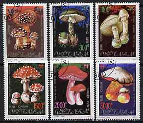 Vietnam 1991 Poisonous Fungi complete perf set of 6 fine cto used, SG 1530-35*, stamps on fungi