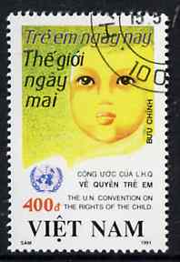 Vietnam 1991 United Nations Convention on Children fine cto used, SG 1590*, stamps on , stamps on  stamps on united-nations     children