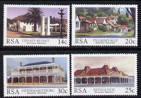 South Africa 1986 Historic Buildings set of 4 unmounted mint, SG 600-03, stamps on architecture, stamps on buildings, stamps on tourism