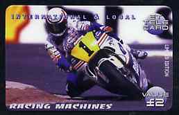 Telephone Card - ET �2 Limited Edition phone card - Racing Machines #3, stamps on motorbikes