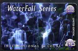 Telephone Card - ET 'Waterfall Series' �10 Limited Edition tele card showing Waterfall, stamps on waterfalls