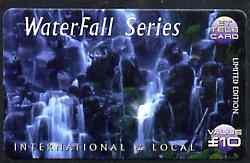 Telephone Card - ET 'Waterfall Series' £10 Limited Edition tele card showing Waterfall, stamps on waterfalls