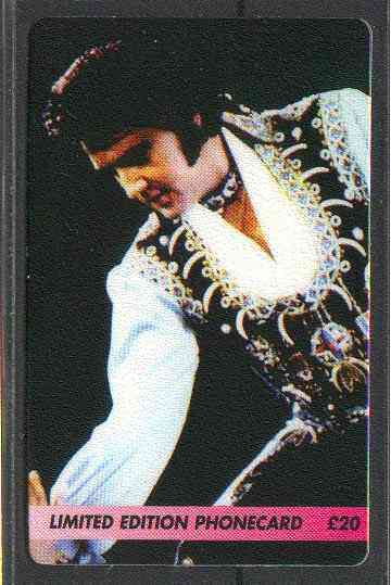 Telephone Card - Elvis Presley #1 - Limited Edition 20 discount phone card, stamps on elvis      pops     films     cinema   entertainments    music