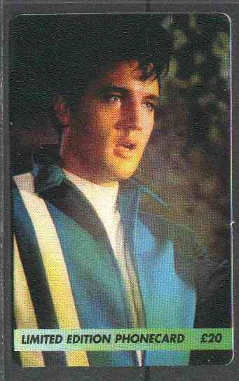 Telephone Card - Elvis Presley #2 - Limited Edition 20 discount phone card, stamps on elvis      pops     films     cinema   entertainments    music