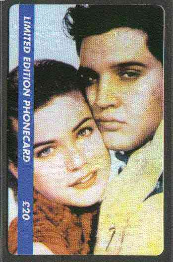 Telephone Card - Elvis Presley #5 - Limited Edition 20 discount phone card, stamps on elvis      pops     films     cinema   entertainments    music