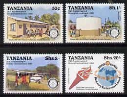 Tanzania 1980 75th Anniversary of Rotary International set of 4 unmounted mint SG 278-81*, stamps on , stamps on  stamps on rotary