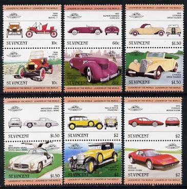 St Vincent 1984 Cars #1 (Leaders of the World) set of 12 unmounted mint SG 727-38, stamps on cars    rolls royce    cord     ford    citroen     ferrari    mercedes