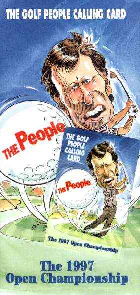 Telephone Card - United Telecom 'Golf People' (Nick Faldo) Calling Card #1 in sealed bag with illustrated literature for 1997 Open Championship, stamps on , stamps on  stamps on golf