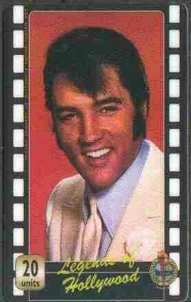 Telephone Card - Legends of Hollywood - Elvis Presley #3 - Limited Edition 20 units phone card (card No UT 0355), stamps on , stamps on  stamps on elvis, stamps on pops, stamps on films, stamps on cinema, stamps on entertainments, stamps on music, stamps on personalities