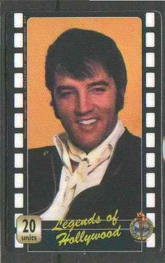Telephone Card - Legends of Hollywood - Elvis Presley #4 - Limited Edition 20 units phone card (card No UT 0356), stamps on elvis, stamps on pops, stamps on films, stamps on cinema, stamps on entertainments, stamps on music, stamps on personalities