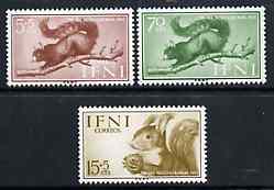 Ifni 1955 Colonial Stamp Day set of 3 Red Squirrels, SG 123-25 unmounted mint*, stamps on , stamps on  stamps on squirrels, stamps on  stamps on animals