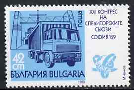 Bulgaria 1989 Transport Congress 42s (Truck) unmounted mint, SG 3635, Mi 3780, stamps on , stamps on  stamps on trucks    transport