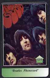 Telephone Card - Beatles £10 phone card #08 showing Portraits of the 4 'Rubber Soul', stamps on , stamps on  stamps on beatles      pops      entertainments    music