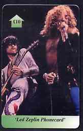 Telephone Card - Led Zeplin 10 phone card #2, stamps on pops      entertainments    music, stamps on guitar