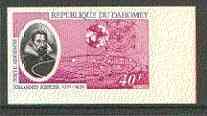 Dahomey 1971 Johannes Kepler Anniversary 40f (Keplar & Planets) unmounted mint imperf from limited printing, as SG 437, stamps on , stamps on  stamps on science, stamps on  stamps on space, stamps on  stamps on kepler, stamps on  stamps on astronomy, stamps on  stamps on astrology