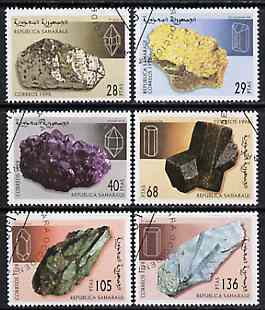 Sahara Republic 1998 Minerals perf set of 6 fine cto used, stamps on minerals