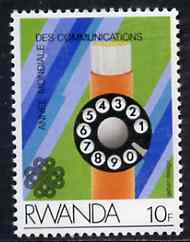 Rwanda 1984 Telephone Dial 10f from Communications set unmounted mint, SG 1189*, stamps on , stamps on  stamps on telephone