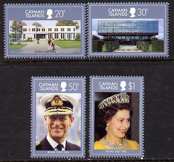 Cayman Islands 1983 Royal Visit set of 4 unmounted mint, SG 569-72, stamps on royalty, stamps on royal visit    