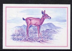 Lesotho 1984 Oribi Calf 30s (from Baby Animals issue) imperf progressive proof in magenta & blue only*, stamps on , stamps on  stamps on animals    oribi