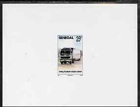 Senegal 1996 Truck 25f from Dakar Rally set, deluxe sheet on thin card, stamps on , stamps on  stamps on trucks