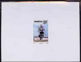 Senegal 1996 Motorbike 300f from Dakar Rally set, deluxe sheet on thin card, stamps on , stamps on  stamps on motorbikes