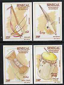 Senegal 1997 Musical Instruments complete set of 4 imperf from limited printing*, stamps on , stamps on  stamps on music, stamps on  stamps on musical instruments