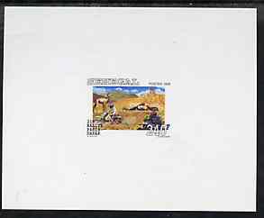 Senegal 1998 Motorbikes (& Camel) 240f from Dakar Rally set, deluxe sheet on thin card, stamps on , stamps on  stamps on motorbikes     camels    