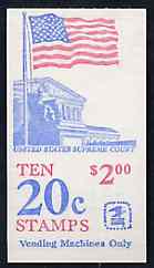 United States 1982 Flag over Supreme Court $2 booklet containing panes SG 1924b (SB 114), stamps on , stamps on  stamps on flags     judicial