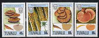 Tuvalu 1988 Fungi set of 4 unmounted mint, SG 530-33*, stamps on fungi