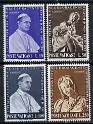 Vatican City 1964 Pope's Participation in New York Fair set of 4 unmounted mint, SG 427-30*, stamps on , stamps on  stamps on pope    michelangelo     sculpture   