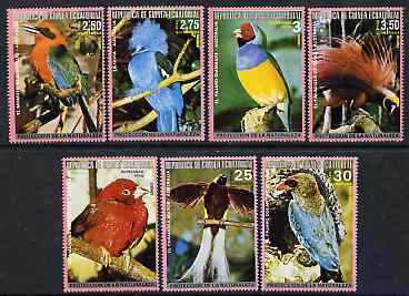 Equatorial Guinea 1974 Australian Birds perf set of 7 unmounted mint (between Mi 483-96A)*, stamps on , stamps on  stamps on birds       paradise