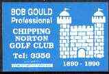 Match Box Labels -  Chipping Norton Golf Club (Rob Gould Professional) very fine unused condition  (produced by Bouldens), stamps on , stamps on  stamps on golf