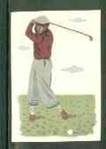 Match Box Labels - Golfer from a Swedish set produced about 1912, stamps on golf