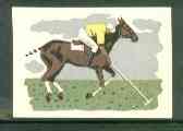 Match Box Labels - Polo Player from a Swedish set produced about 1912, stamps on polo     horses