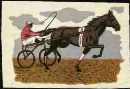 Match Box Labels - Buggy Racing from a Swedish set produced about 1912, stamps on sport     horses
