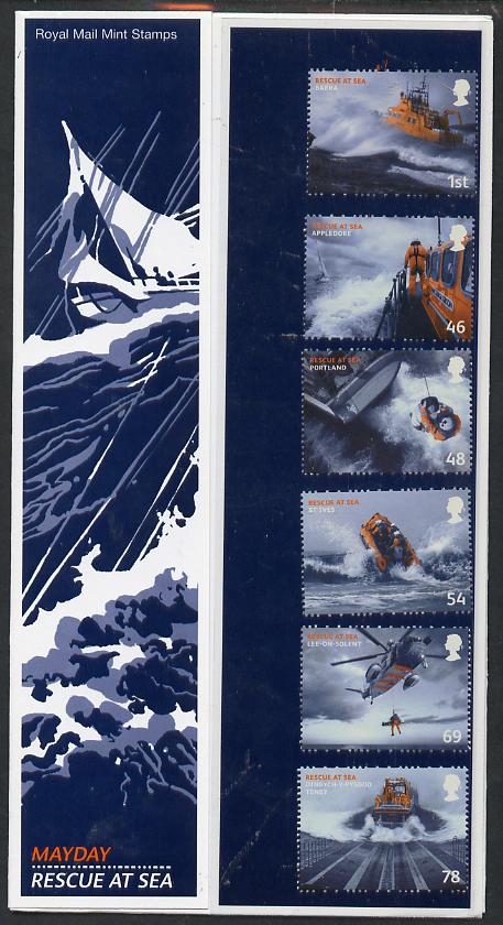 Great Britain 2008 Rescue at Sea perf set of 6 in official presentation pack SG 2825-30, stamps on , stamps on  stamps on ships, stamps on  stamps on rescue, stamps on  stamps on lifeboats, stamps on  stamps on helicopters