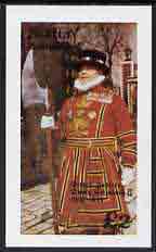 Staffa 1977 Silver Jubilee £2 imperf deluxe Sheet (Beefeater) unmounted mint, stamps on royalty, stamps on uniforms, stamps on police, stamps on silver jubilee, stamps on london, stamps on militaria, stamps on beefeater       